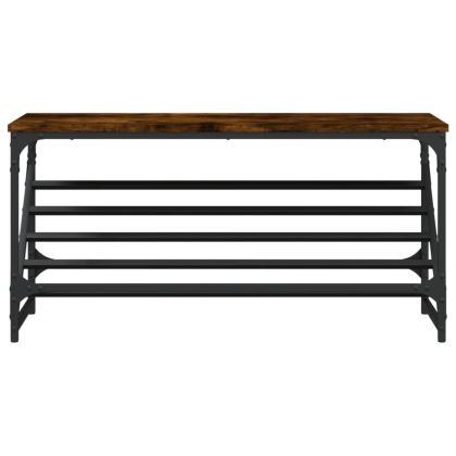 Етажерка за обувки, опушен дъб, 90x30x45 см, инженерно дърво