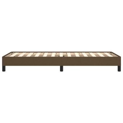 Рамка за легло без матрак, тъмнокафява, 100x200 см, плат