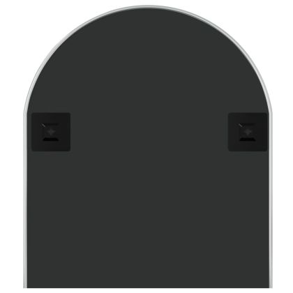 Стенно огледало, сребристо, 100x45 см, овално