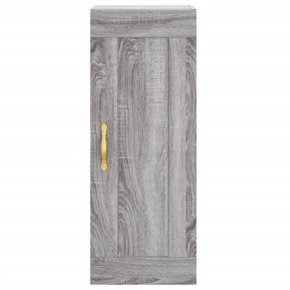 Стенен шкаф, сив сонома, 34,5x34x90 см, инженерно дърво