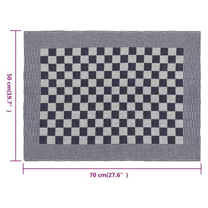 Кухненски кърпи 50 бр синьо и бяло 50x70 см памук