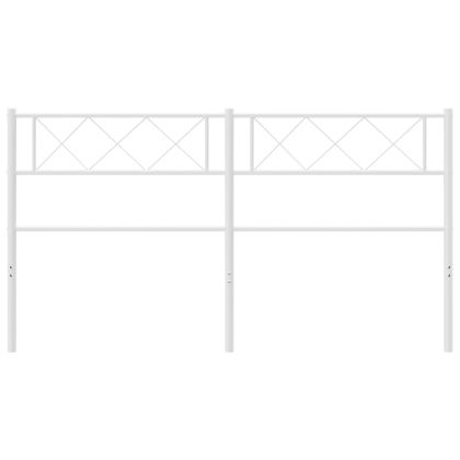 Метална табла за глава, бяла, 120 см