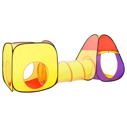 Детска палатка за игра с 250 многоцветни топки 255x80x100 см