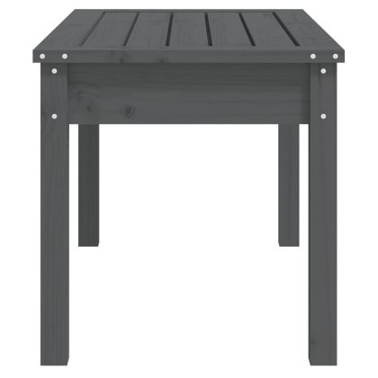 Градинска пейка сива 80x44x45 см борово дърво масив