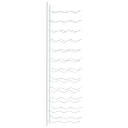 Стойка за вино за 36 бутилки, стенен монтаж, бяла, желязо