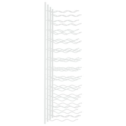 Стойки за вино за 36 бутилки, стенен монтаж, 2 бр, бели, желязо