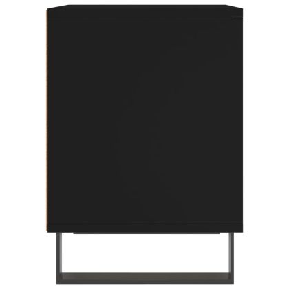 Нощни шкафчета, 2 бр, черни, 40x35x50 см, инженерно дърво