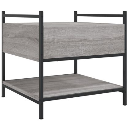 Кафе маса, сив сонома, 50x50x50 см, инженерно дърво