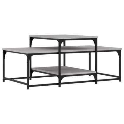 Кафе маса, сив сонома, 102x60x45 см, инженерно дърво