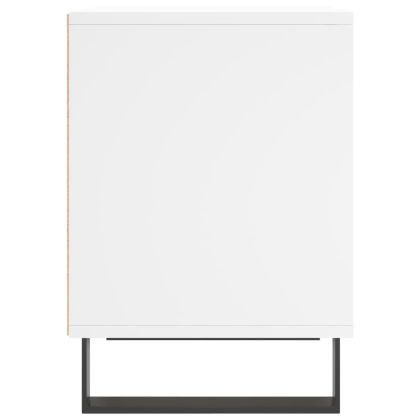 Нощно шкафче, бяло, 40x35x50 см, инженерно дърво