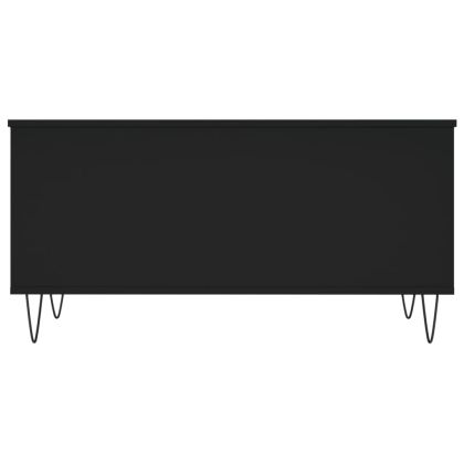 Маса за кафе, черна, 90x44,5x45 см, инженерно дърво