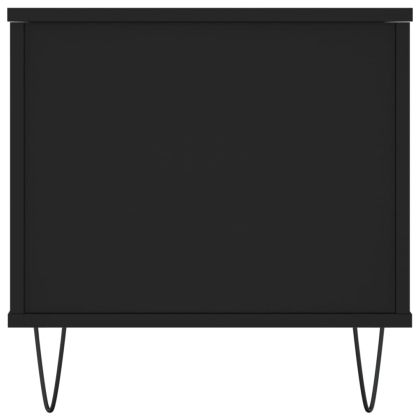 Маса за кафе, черна, 90x44,5x45 см, инженерно дърво