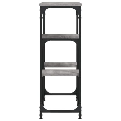 Конзолна маса, сив сонома, 89,5x28x76 см, инженерно дърво