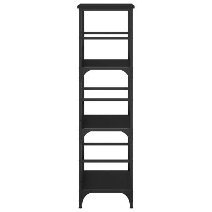 Етажерка черна 50x33x117,5 см инженерно дърво