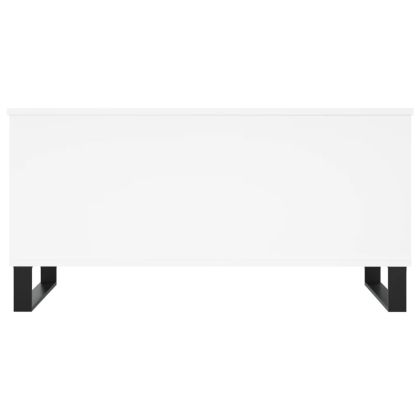 Кафе маса, бяла, 90x44,5x45 см, инженерно дърво