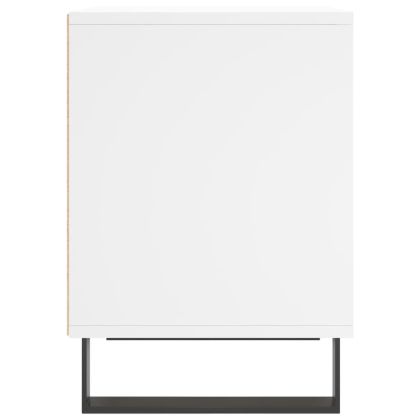 Нощни шкафчета, 2 бр, бели, 40x35x50 см, инженерно дърво