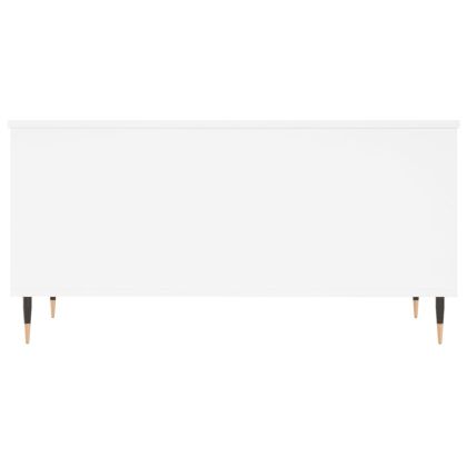 Кафе маса, бяла, 90x44,5x45 см, инженерно дърво