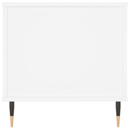 Кафе маса, бяла, 90x44,5x45 см, инженерно дърво