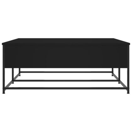 Маса за кафе, черна, 100x99x40 см, инженерно дърво