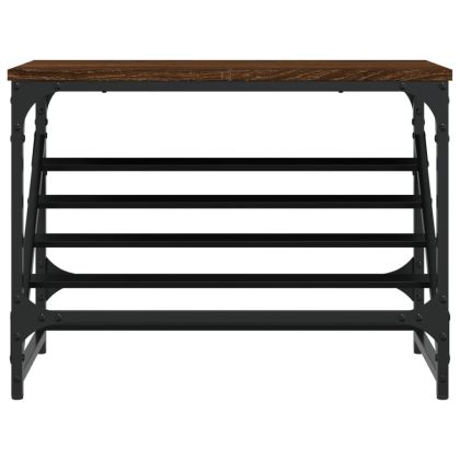 Етажерка за обувки, кафяво дъб, 60x30x45 см, инженерно дърво