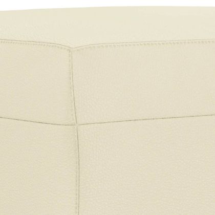 Табуретка, кремава, 70x55x41 см, изкуствена кожа