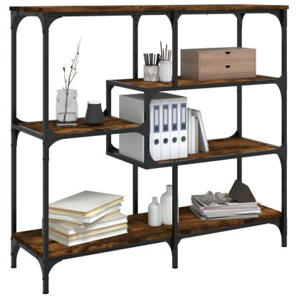 Конзолна маса, опушен дъб, 103x32x9 см, инженерно дърво