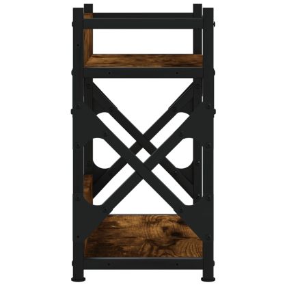 Стойка принтер 2 нива опушен дъб 40x20x40 см инженерно дърво