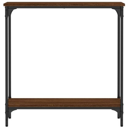 Конзолна маса, кафяв дъб, 75x22,5x75 см, инженерно дърво