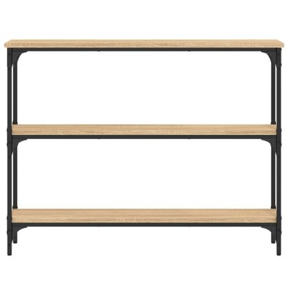 Конзолна маса, дъб сонома, 100x22,5x75 см, инженерно дърво