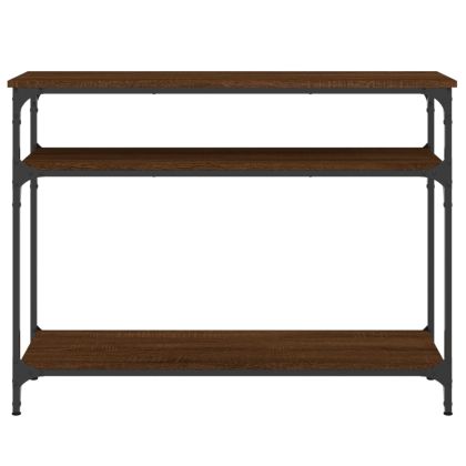 Конзолна маса, кафяв дъб, 100x29x75 см, инженерно дърво