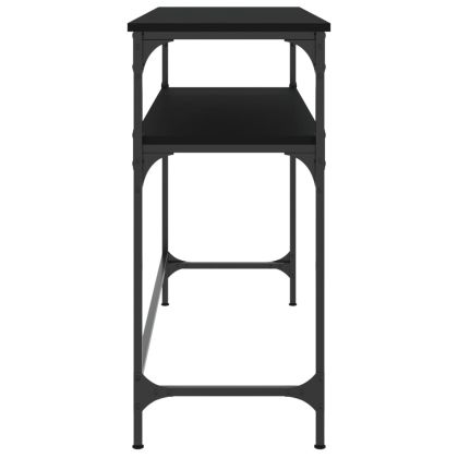 Конзолна маса, черна, 100x35,5x75 см, инженерно дърво