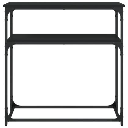 Конзолна маса черна 75x35,5x75 см инженерно дърво