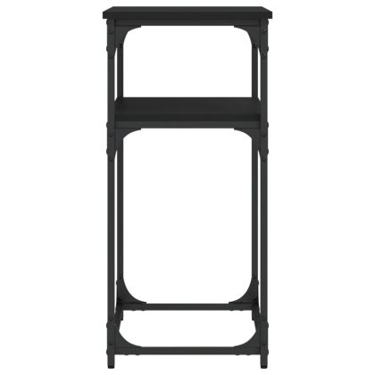 Конзолна маса черна 75x35,5x75 см инженерно дърво