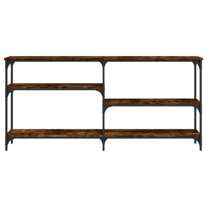 Конзолна маса, опушен дъб, 160x29x75 см, инженерно дърво