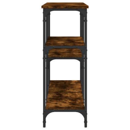 Конзолна маса, опушен дъб, 160x29x75 см, инженерно дърво