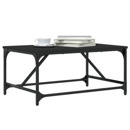 Кафе маса, черна, 75x50x35 см, инженерно дърво