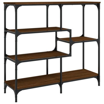 Конзолна маса, кафяв дъб, 103x32x95 см, инженерно дърво