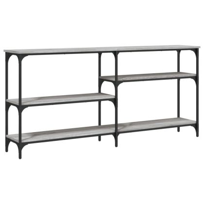 Конзолна маса, сив сонома, 160x29x75 см, инженерно дърво