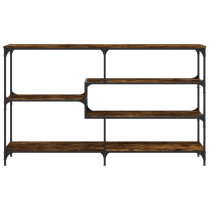 Конзолна маса, опушен дъб, 160x32x95 см, инженерно дърво