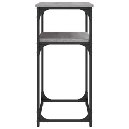 Конзолна маса, сив сонома, 100x35,5x75 см, инженерно дърво