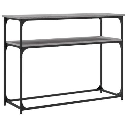 Конзолна маса, сив сонома, 100x35,5x75 см, инженерно дърво