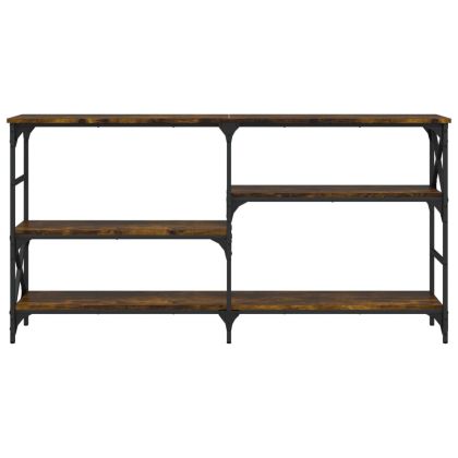 Конзолна маса, опушен дъб, 150x29x76,5 см, инженерно дърво