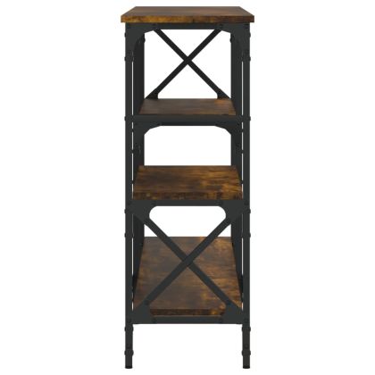 Конзолна маса, опушен дъб, 150x29x76,5 см, инженерно дърво