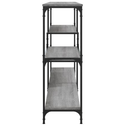 Конзолна маса, сив сонома, 160x32x95 см, инженерно дърво