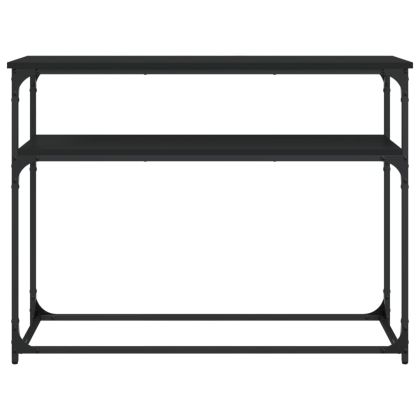 Конзолна маса, черна, 100x35,5x75 см, инженерно дърво