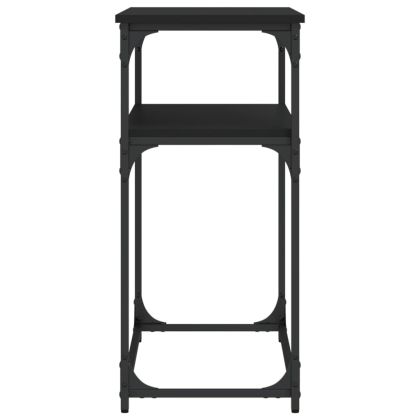 Конзолна маса, черна, 100x35,5x75 см, инженерно дърво