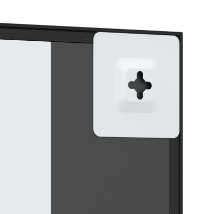 Стенно огледало, черно, 30x40 см, правоъгълно, желязо