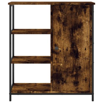 Сайдборд, опушен дъб, 70x30x80 см, инженерно дърво