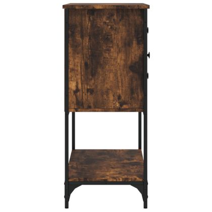 Сайдборд, опушен дъб, 100x36x85 см, инженерно дърво