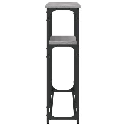 Конзолна маса, сив сонома, 145x22,5x75 см, инженерно дърво